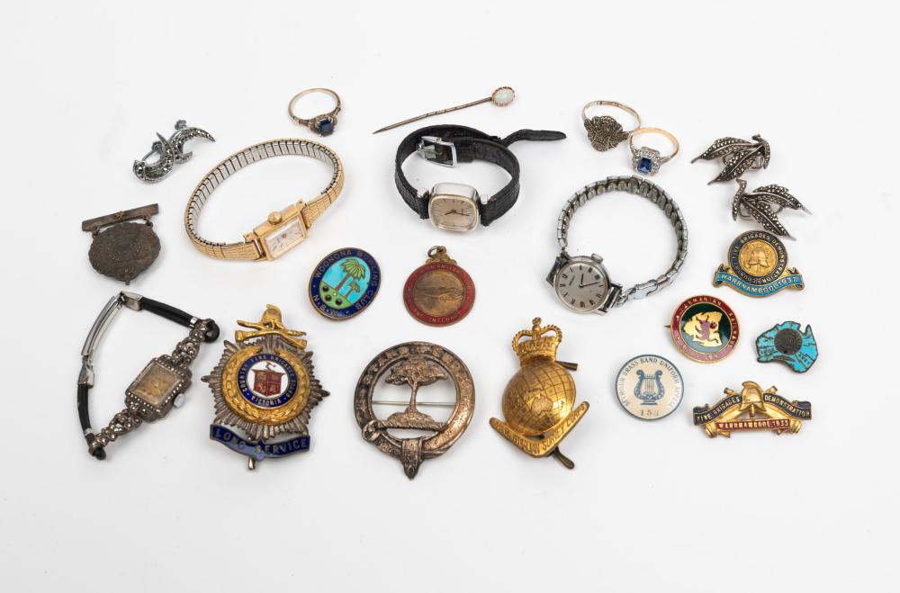 Auction comp thumbnail for vintage watches and mixed jewelry lot