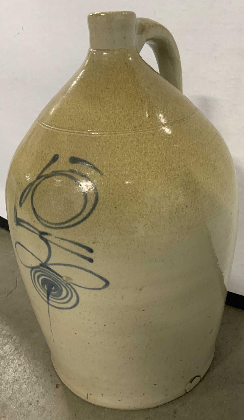 Auction comp thumbnail for extra-large antique stoneware salt-glazed crock jug