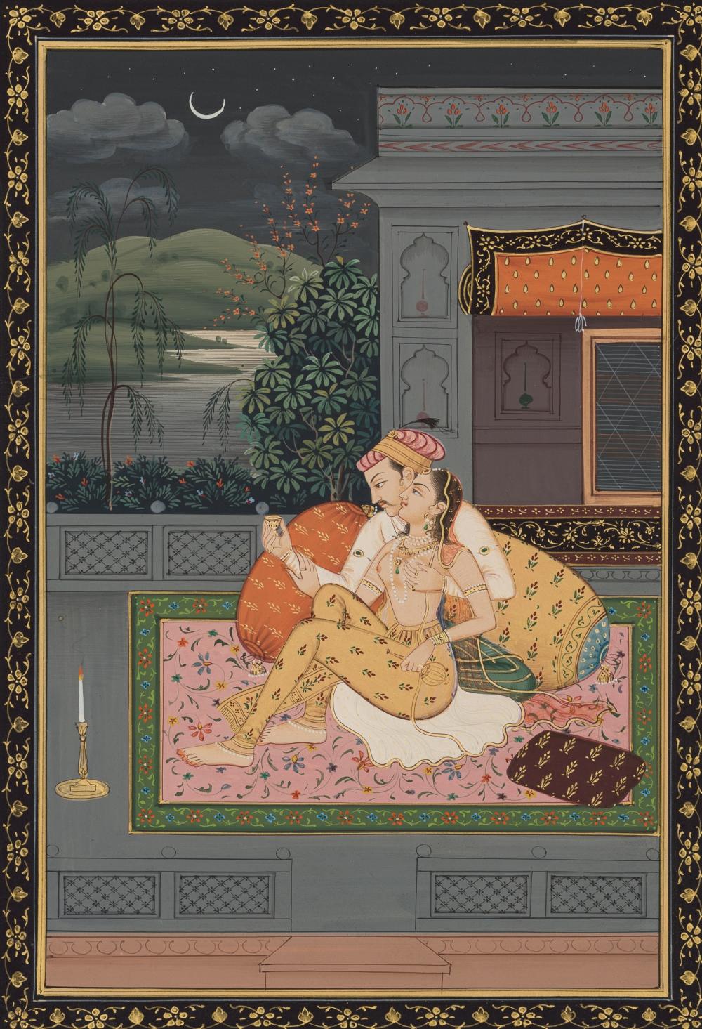 Auction comp thumbnail for Indian miniature painting