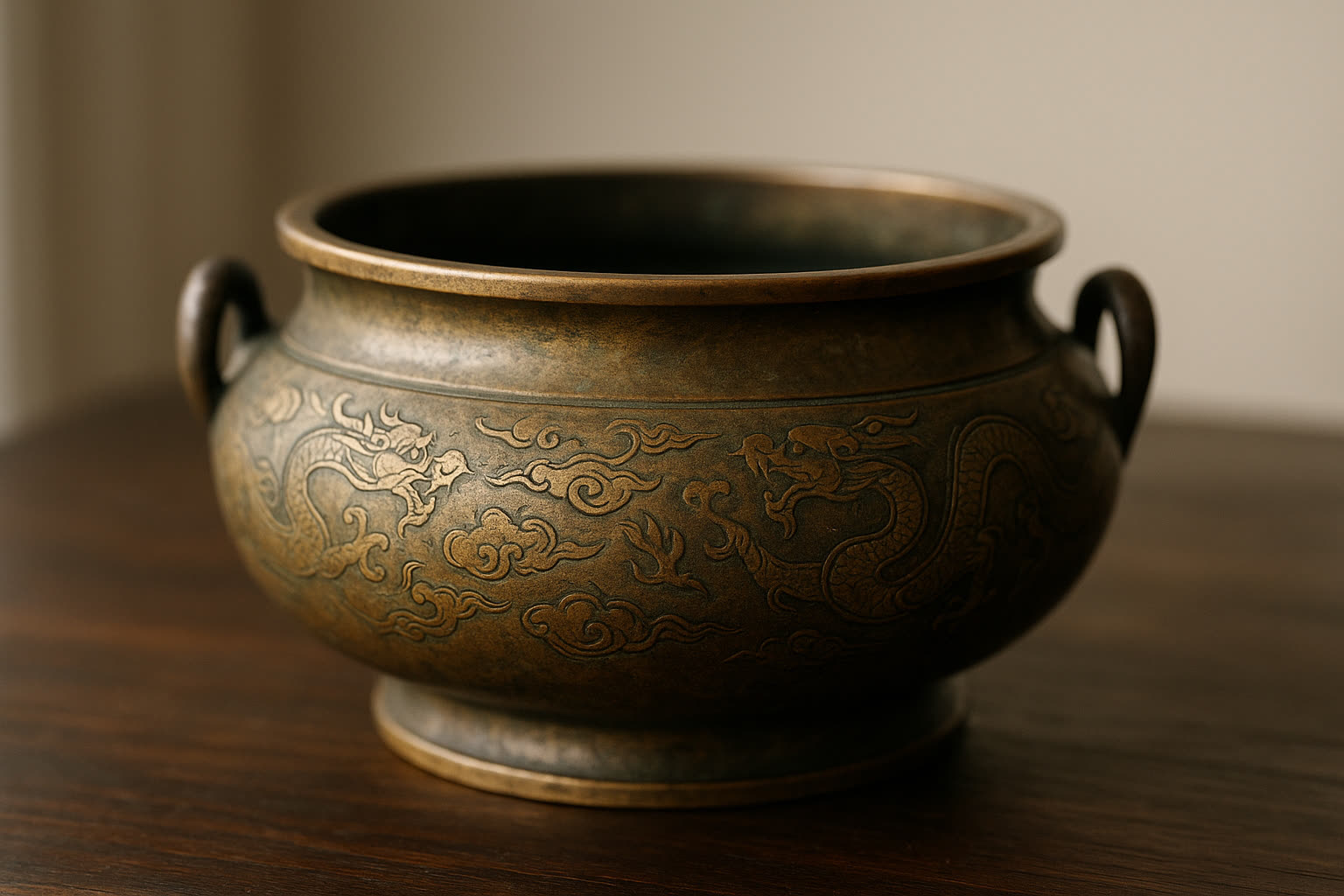 Chinese incense burner bowl reference with form, metal, marks, patina, base, condition, and provenance
