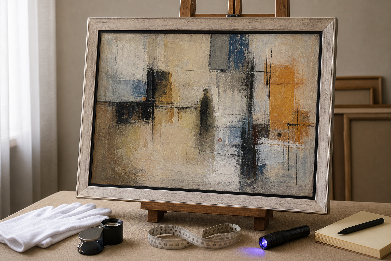 Original painting arranged for Diego Santanelli appraisal review