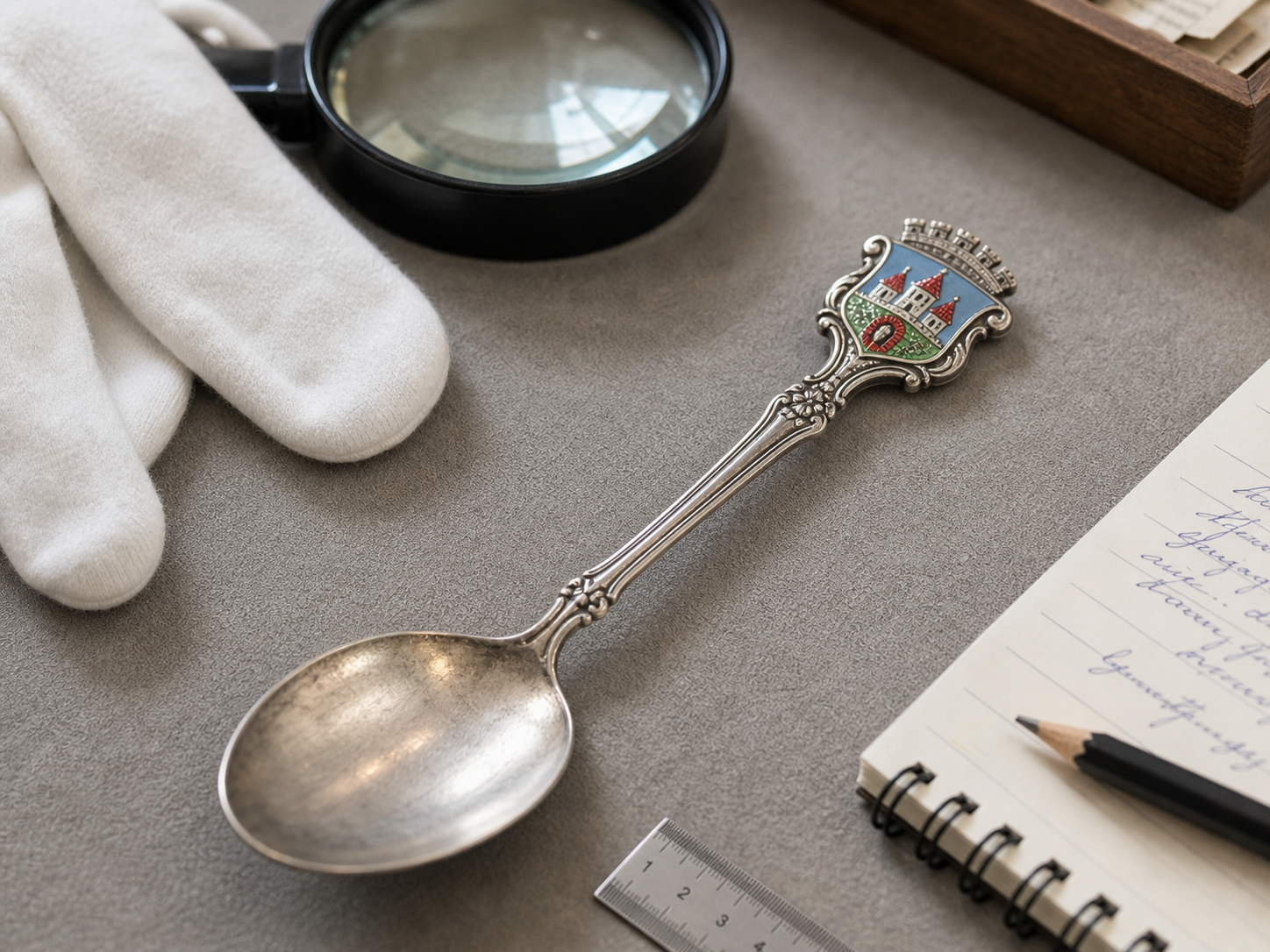 Polish 20th-century souvenir spoon arranged for appraisal review