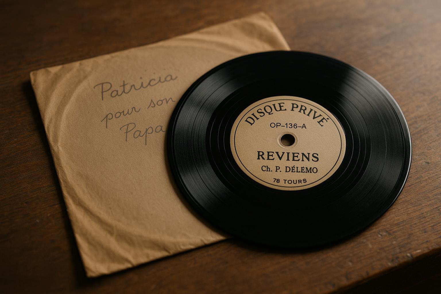 Patricia Pour Son Papa 78 RPM record reference with format, label, matrix, sleeve, shellac condition, rarity, and provenance