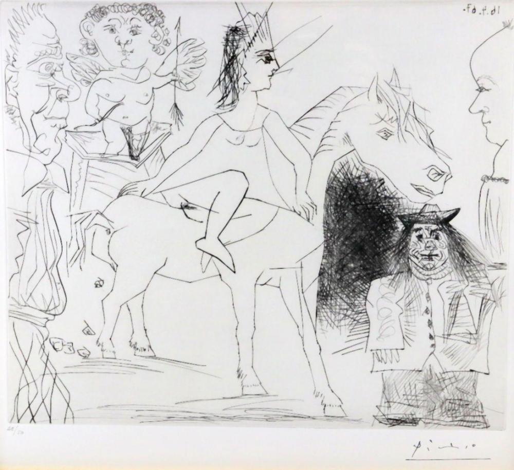 After Pablo Picasso lithograph etching auction comparable