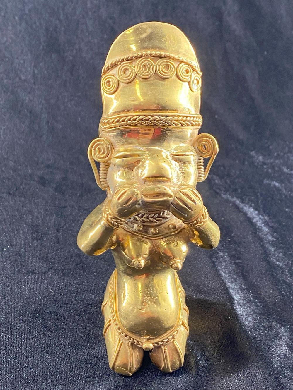 Inca Empire South American gold medallion reference with material testing, iconography, condition, legal context, provenance, and market evidence