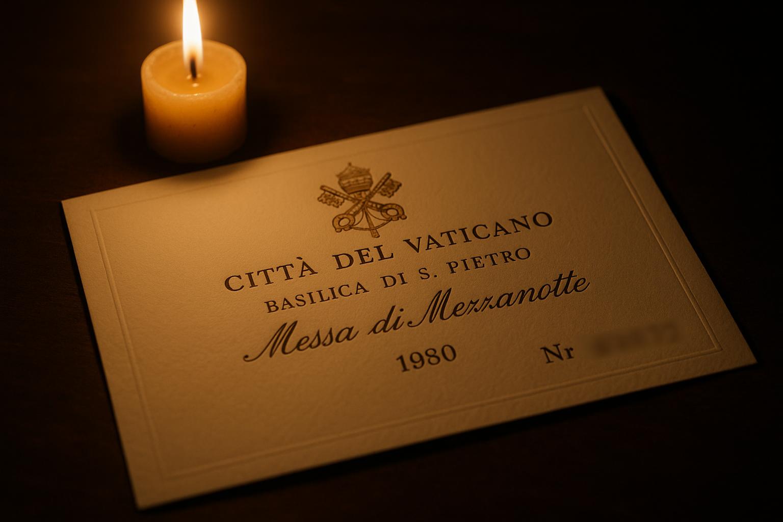 Giovanni Paolo II Vigilia del Santo Natale invitation reference with Vatican event ephemera, paper, printing, condition, provenance, and market evidence