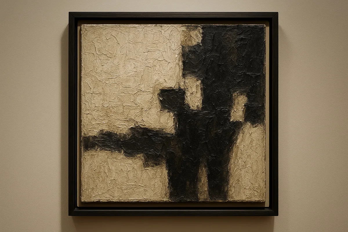 Attributed Jean Dubuffet painting reference with attribution evidence, signature, medium, surface, condition, provenance, and market evidence
