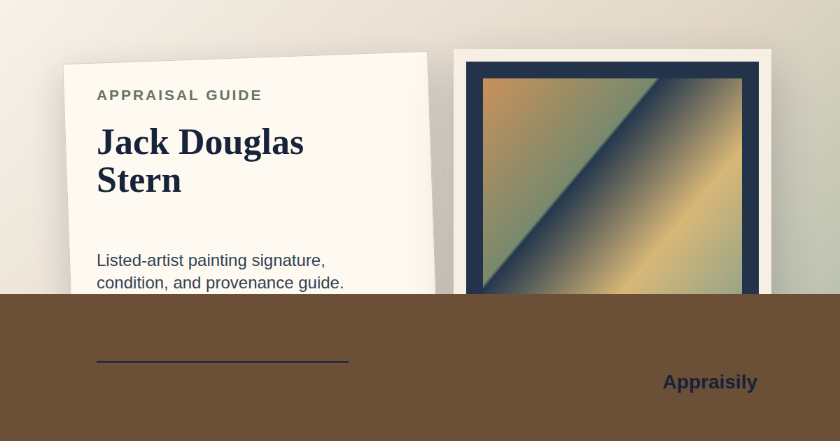 Jack Douglas Stern listed-artist painting reference with signature evidence, medium, condition, provenance, documentation, and market context