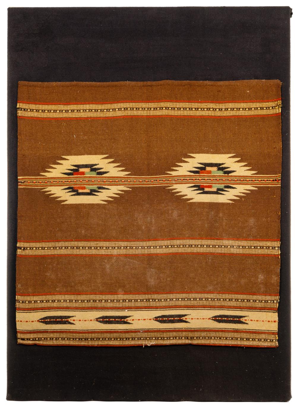 The Pond textile artwork reference with materials, labels, condition, provenance, and fiber-art context