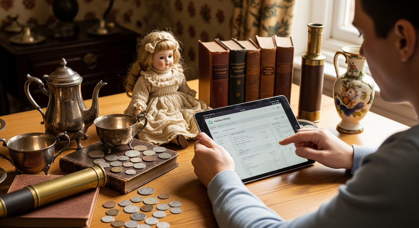 Free online antique appraisal reference with item photos, report scope, appraiser credentials, market evidence, privacy, fees, and intended use