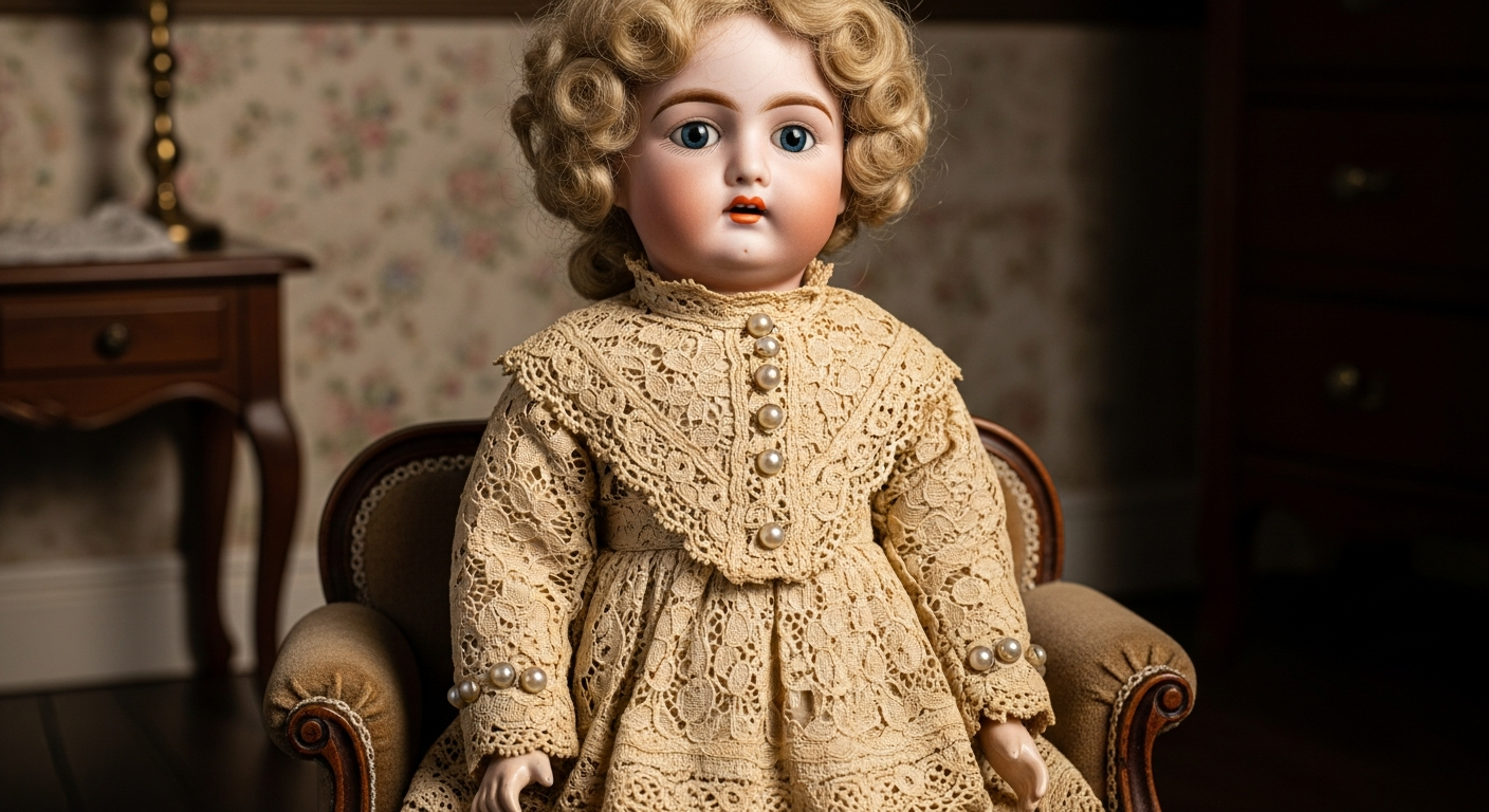 Antique dolls 1800s to 1920s value reference with maker, bisque or porcelain head, body type, marks, clothing, condition, repairs, and rarity