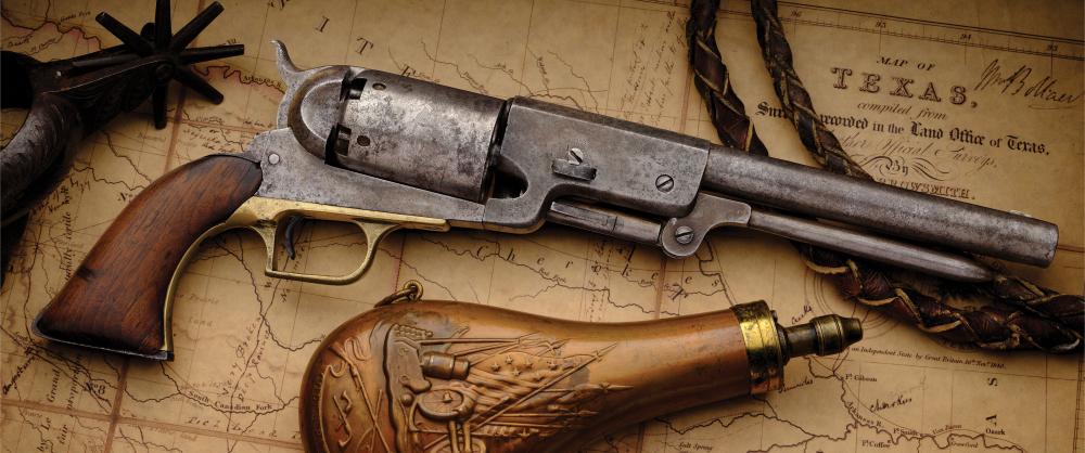 Colt Walker percussion revolver with military markings