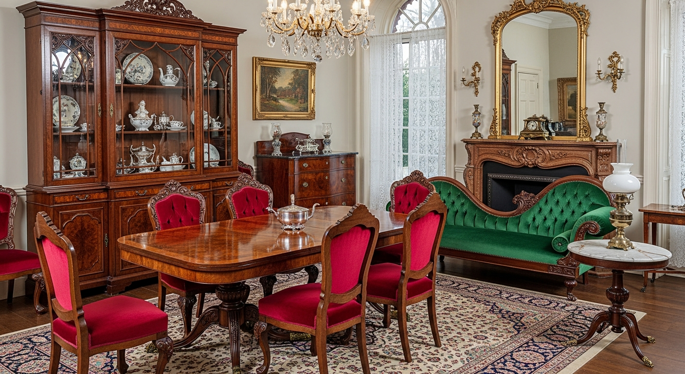 Antique furniture values reference with age, style, wood, joinery, maker labels, originality, provenance, condition, and demand details