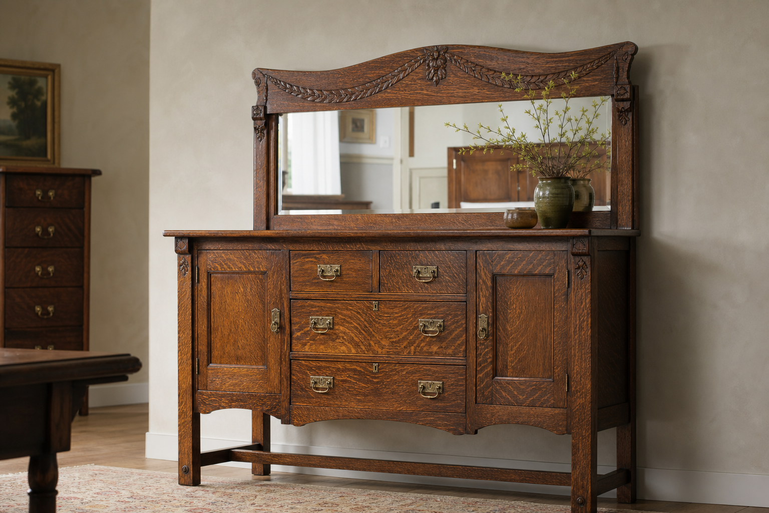 Tiger Oak Buffet Value Guide: Advanced Appraisal Checks example