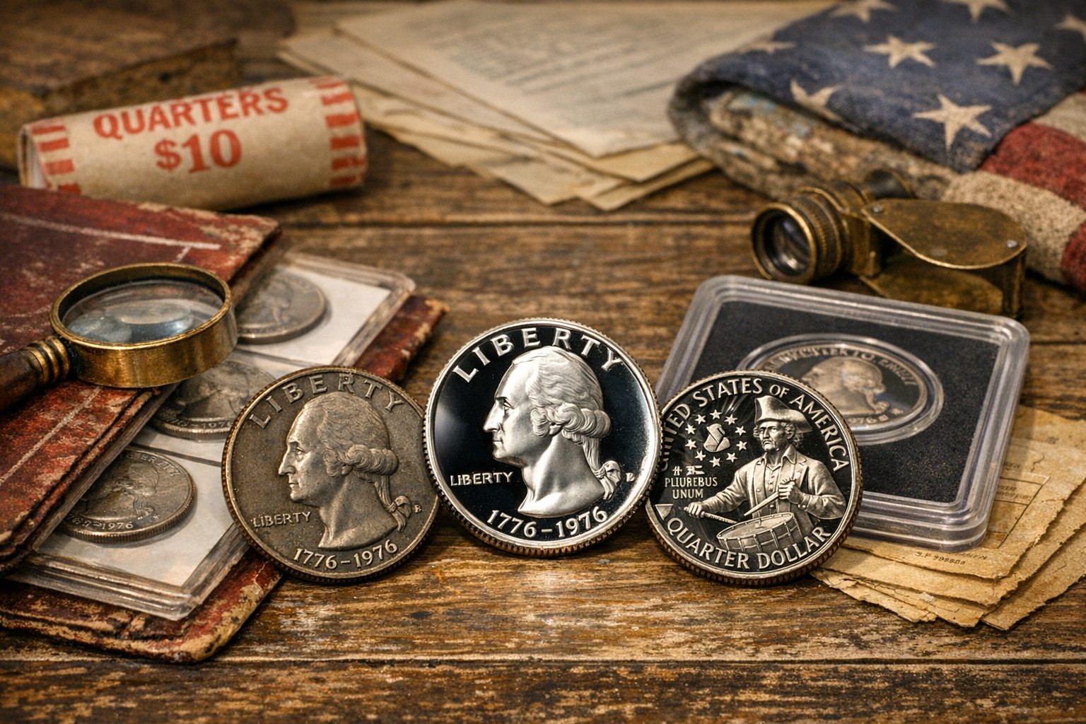 Coins and currency value guide reference with old coins, paper money, silver dollars, mint marks, grading clues, rarity, and collector value