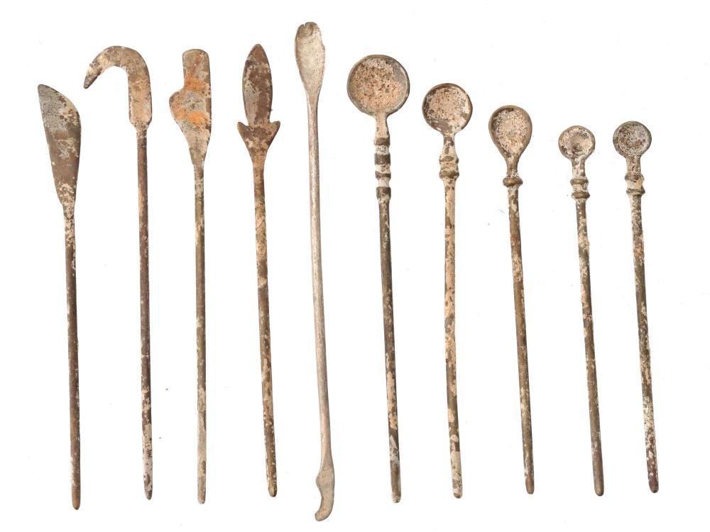 Antique farm tools identification reference with use, material, construction, maker marks, wear, repairs, condition, and market evidence