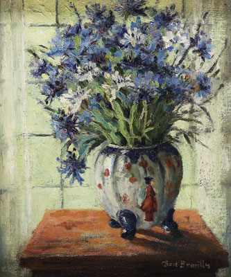 Benjamin Brantly floral still life oil painting comp