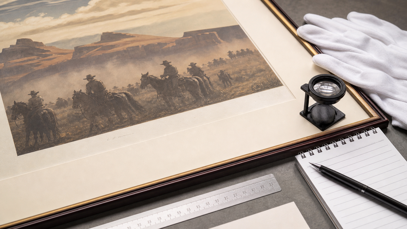 Emily Carr Indian Church print appraisal reference with medium, edition details, signature, paper, margins, frame, condition, and documents