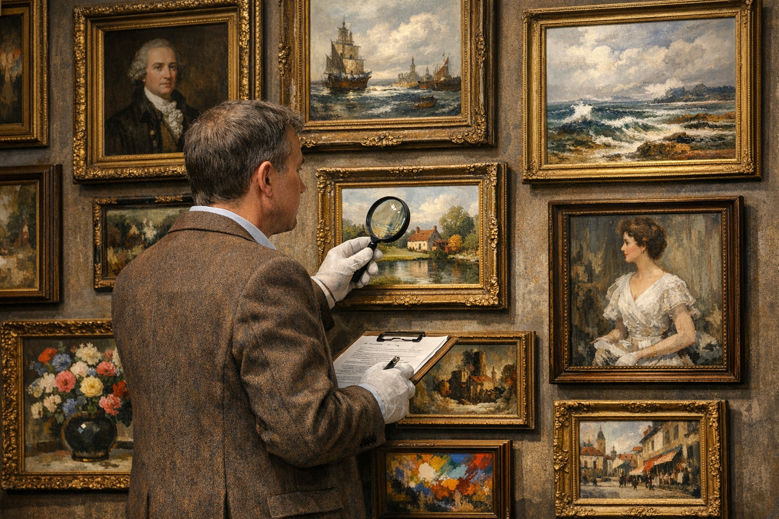 Ferdinand Schauss print appraisal reference with edition, signature, paper, image size, margins, frame, back, condition, and provenance