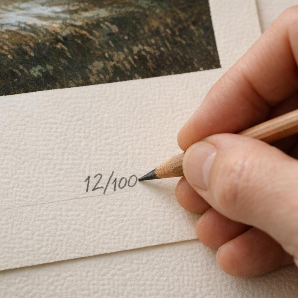 Contextual signed print image for Hisashi Otsuka lithograph documentation