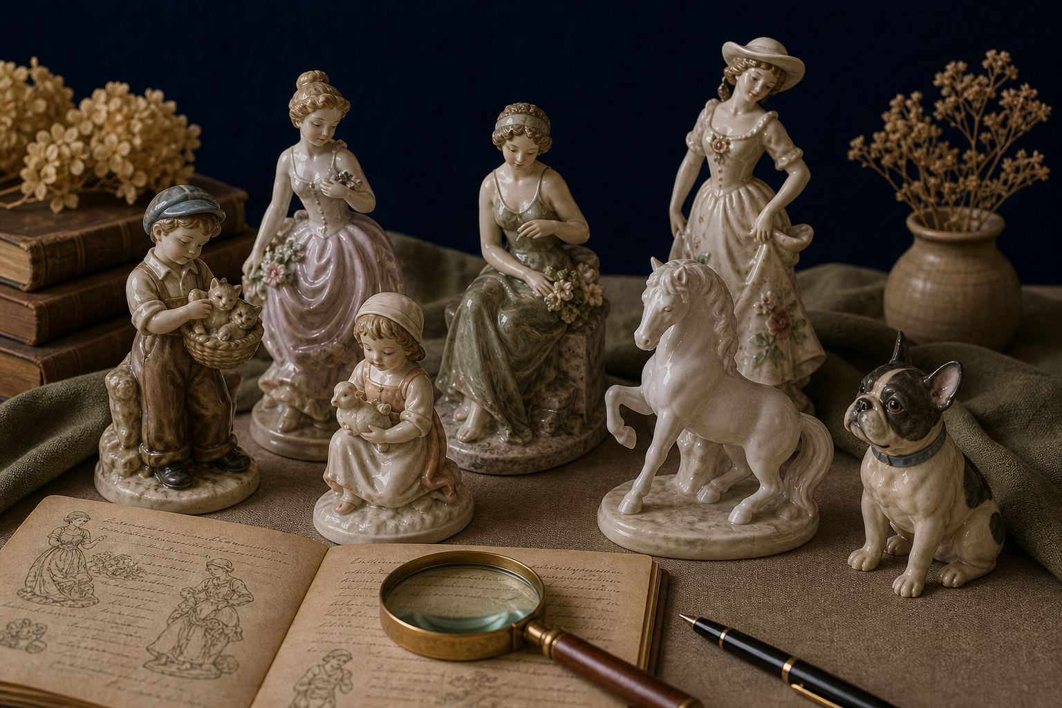 Giuseppe Armani figurine value reference with mark, series, edition, Florence stamp, material, condition, box, certificate, and provenance