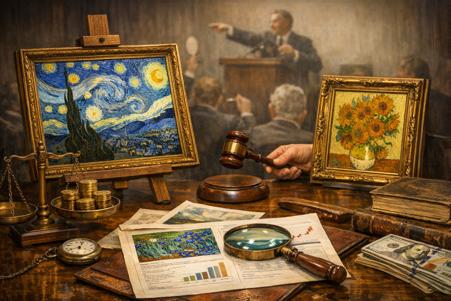 Van Gogh painting value context image for provenance, authorship, and condition research