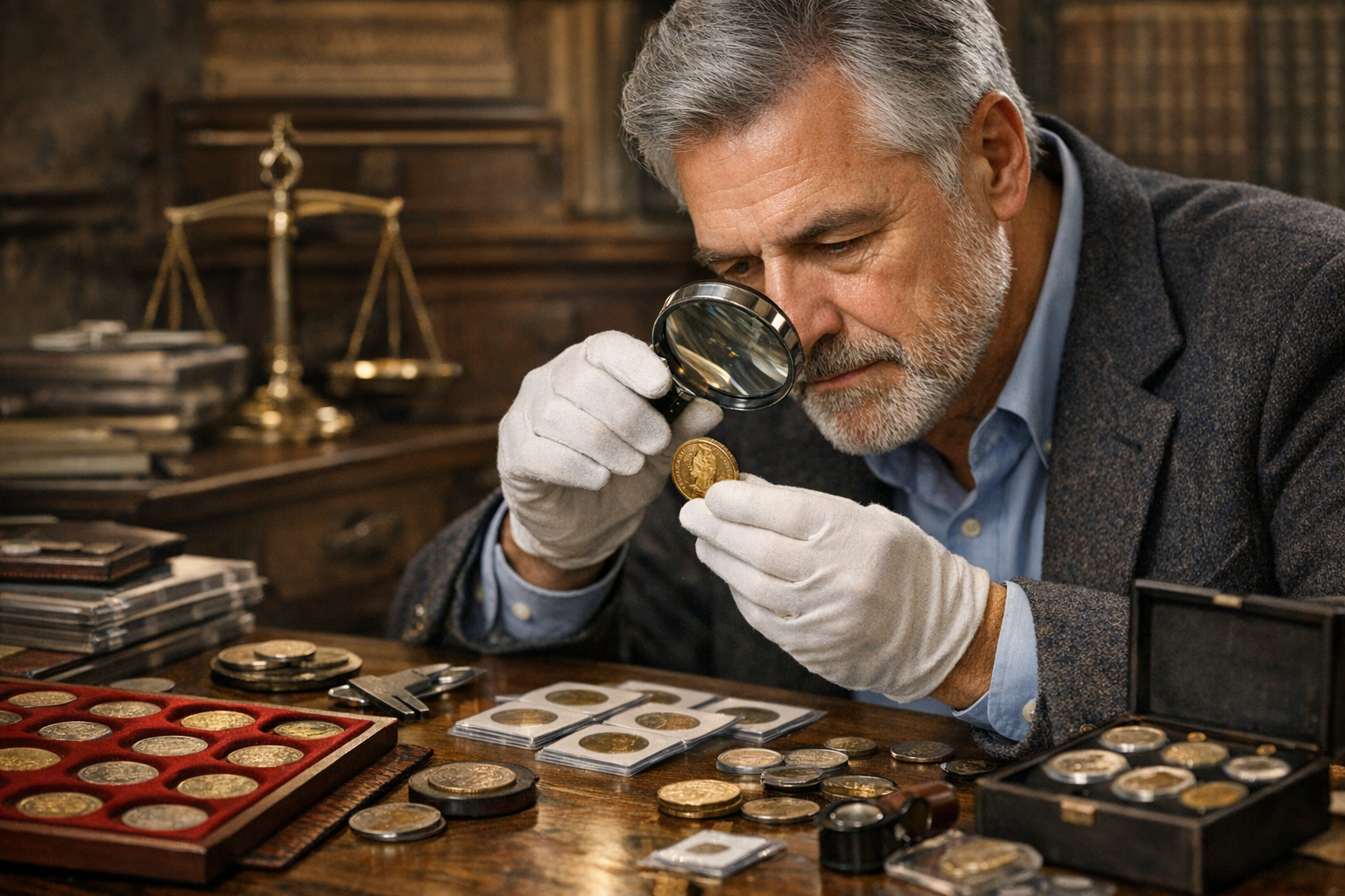 Coin appraisal context image for checking denomination, date, mint mark, grade, surface, holder, certification, and comparable evidence