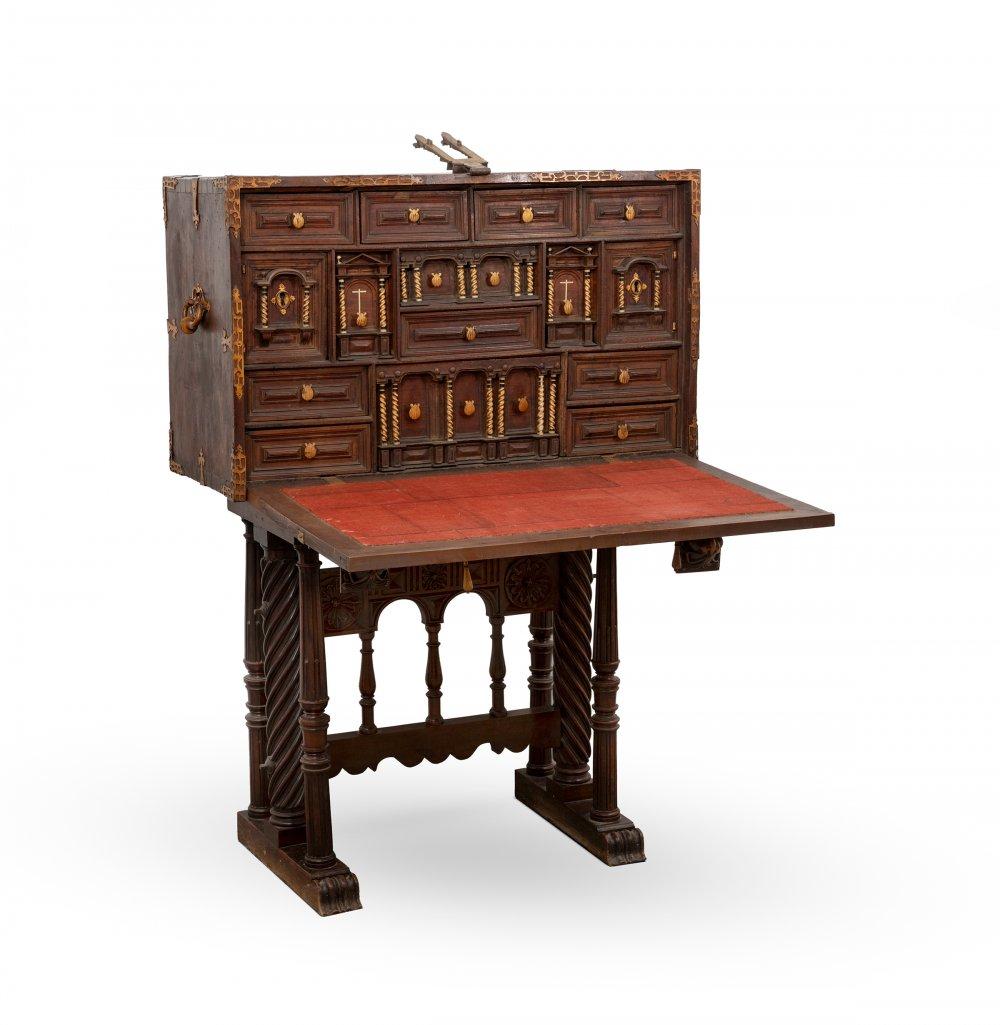 Auction comp thumbnail for Salamancan bargueño from the XVII century. In walnut and bone. With antique hardware. (Setdart Auction House, Lot 121)