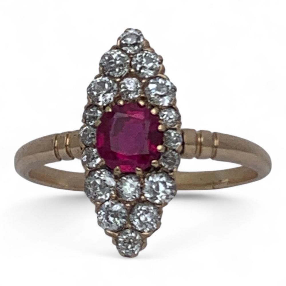 Auction comp thumbnail for 14k Gold 0.64 Ct Ruby & Diamond Ring (Berner's Auction Gallery, Lot 3031)