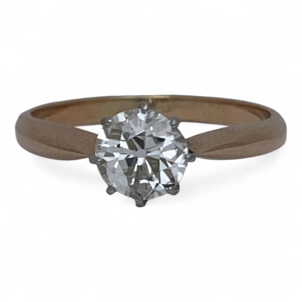 Auction comp thumbnail for 14k Gold & 1.09 Ct European Cut Diamond Ring (Berner's Auction Gallery, Lot 3041)