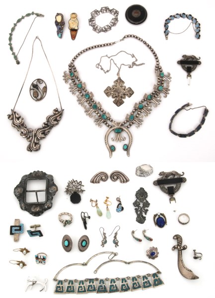 Auction comp thumbnail for 35 Pcs. Sterling Silver Estate Jewelry (Fontaine's Auction Gallery, Lot 69)