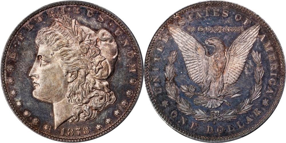 Auction comp thumbnail for 1878-S Morgan Silver Dollar. VAM-60. Top 100 Variety. Long Knock Reverse. Specimen-62 (PCGS). CAC. (Stack's Bowers Galleries, Lot 22091)