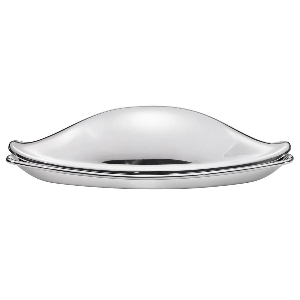 Auction photo of a Georg Jensen sterling silver fish platter (Farber Auctioneers lot 563)
