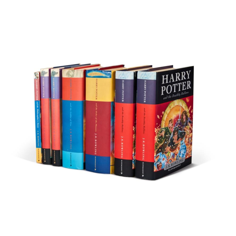 Auction comp photo: Harry Potter first editions lot (example)