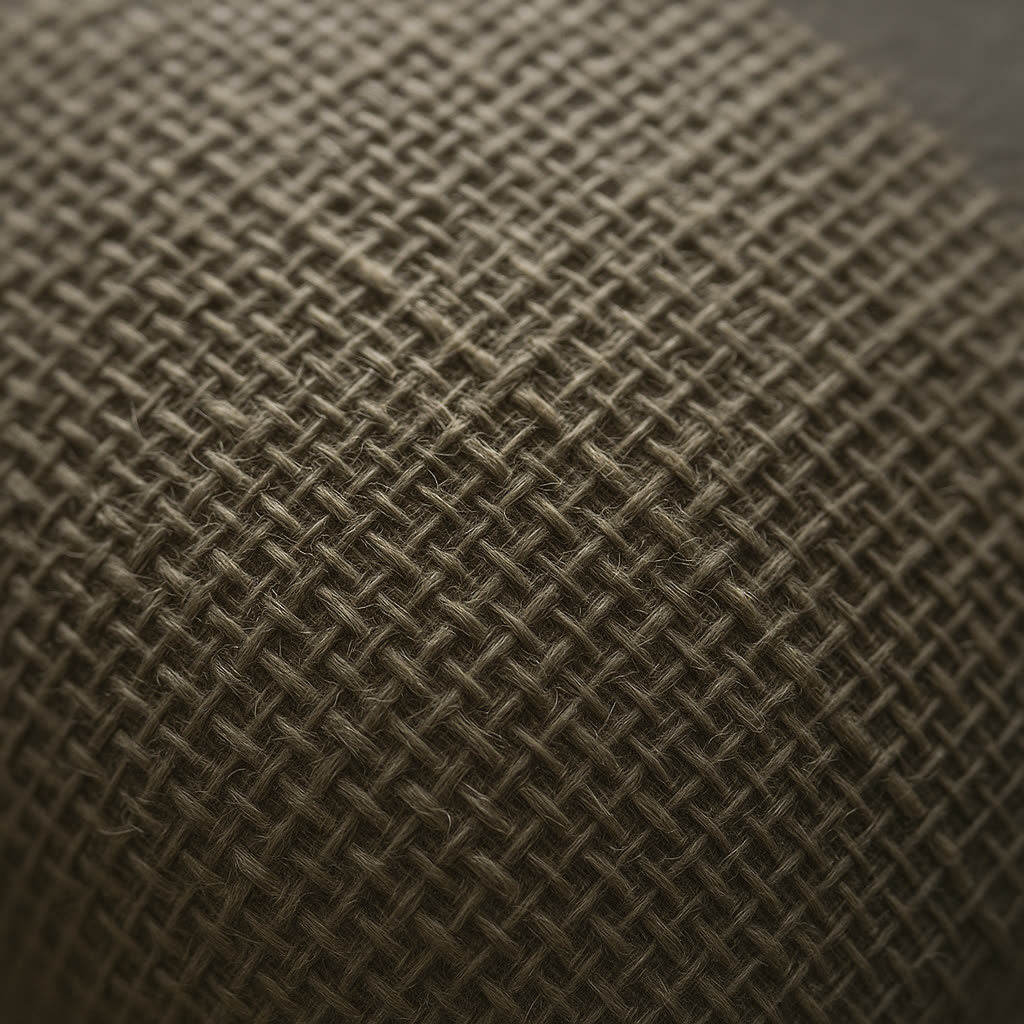 Macro photograph of linen canvas weave texture