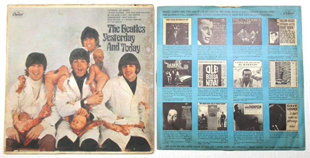 Auction photo of Beatles Yesterday and Today third state Butcher Cover mono LP (Archives International Auctions lot 280)