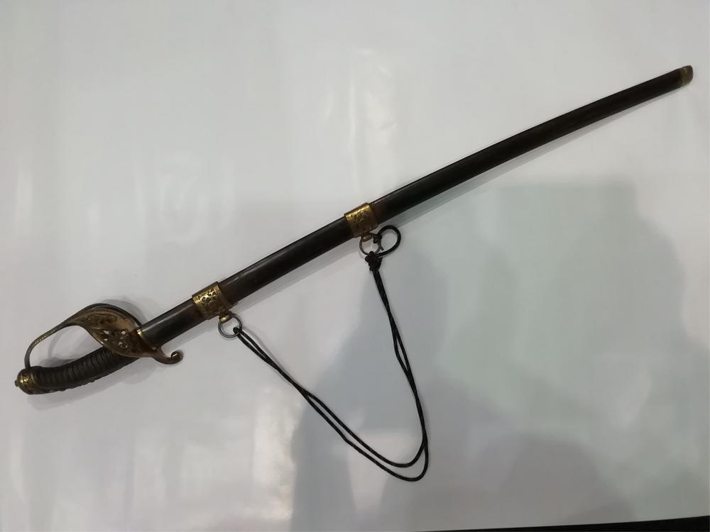 Auction comp thumbnail for Vintage Napoleonic style cavalry Sabre sword possibly a later copy Vintage Dimensions 86 cms in length (Pfeffer's Auctions, Lot 261)