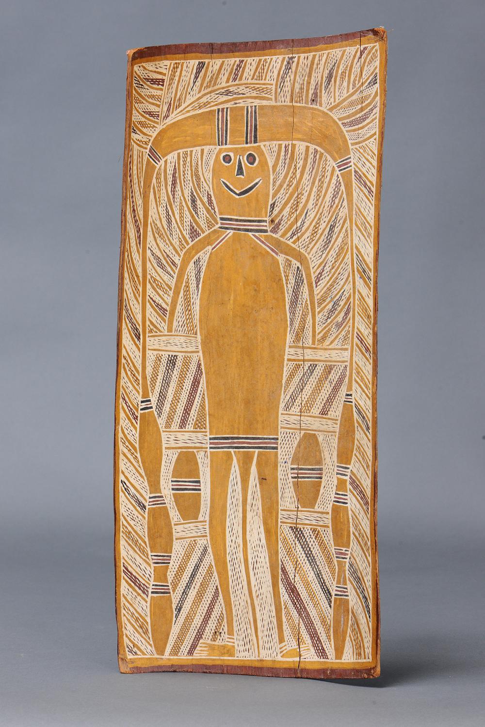 Auction catalog photo of an early bark painting lot 170