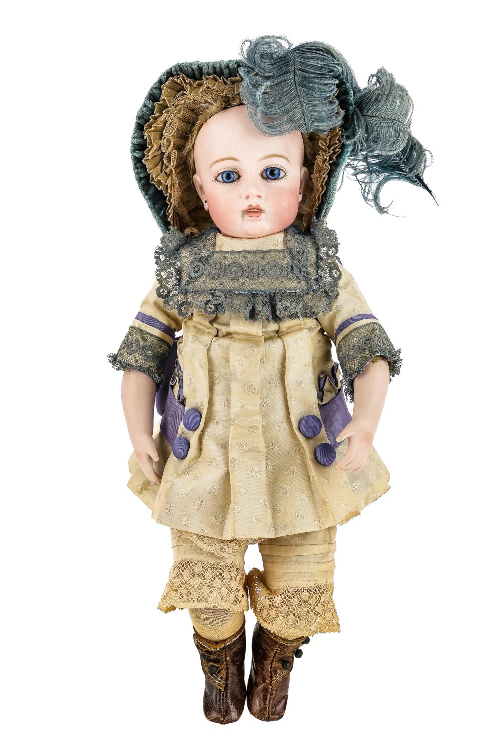 Auction photo: 19th c Bru Circle Dot Bebe French Fashion Doll