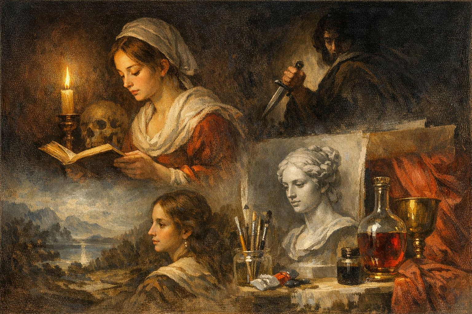 A painting demonstrating sophisticated value relationships and techniques