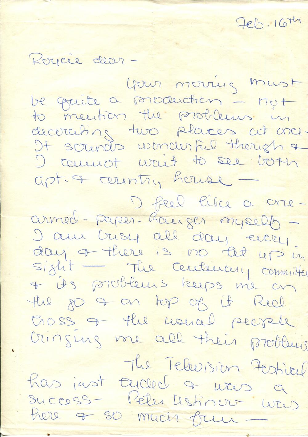 Auction comp thumbnail for KELLY GRACE: (1929-1982) On Prince Rainier - ´ He has made up his mind to take care of himself physically & it makes a big difference in humor, temperment & everything´ (International Autograph Auctions Europe, S.L., Lot 1575)