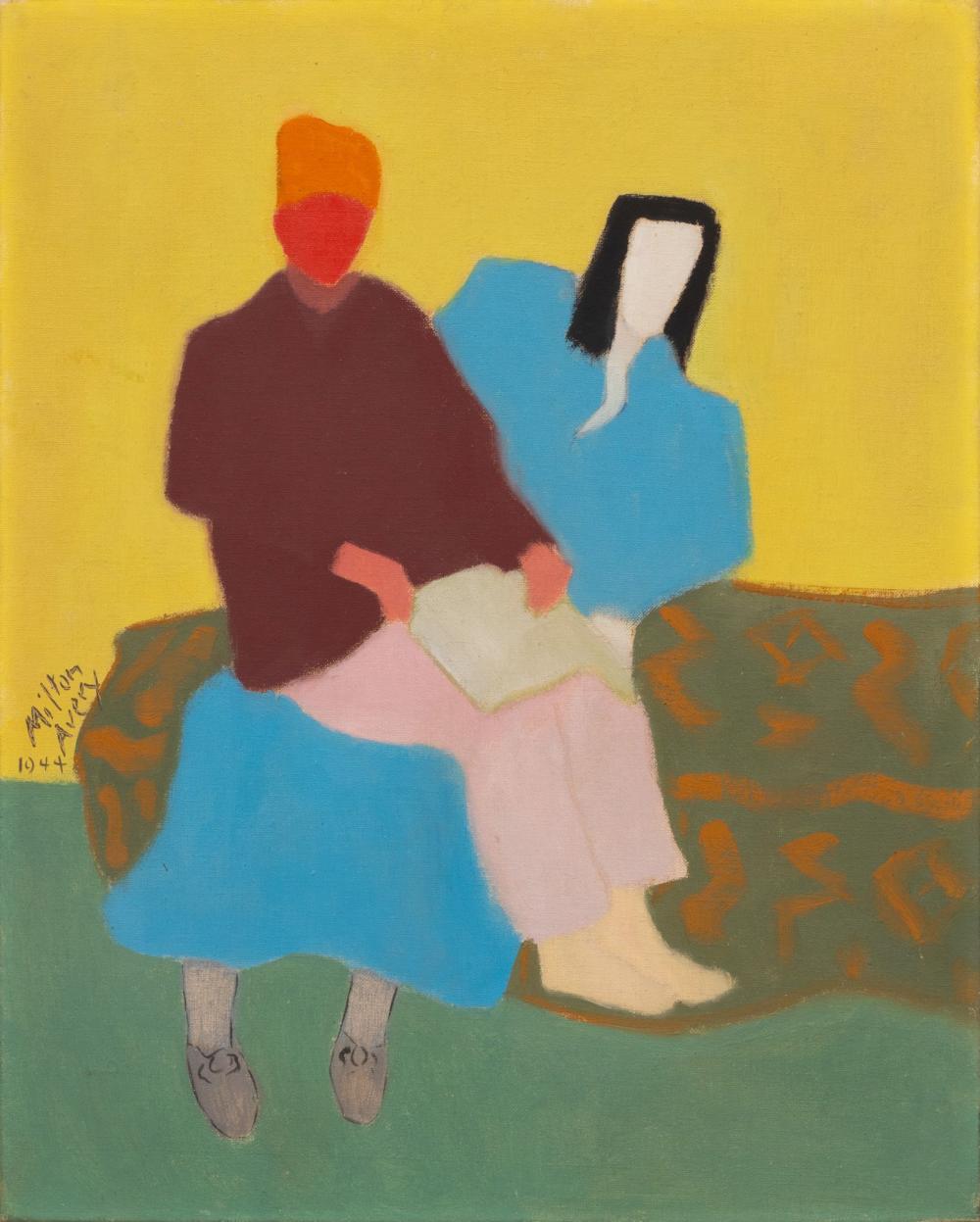 Auction lot image for Milton Avery painting Mama's Boy