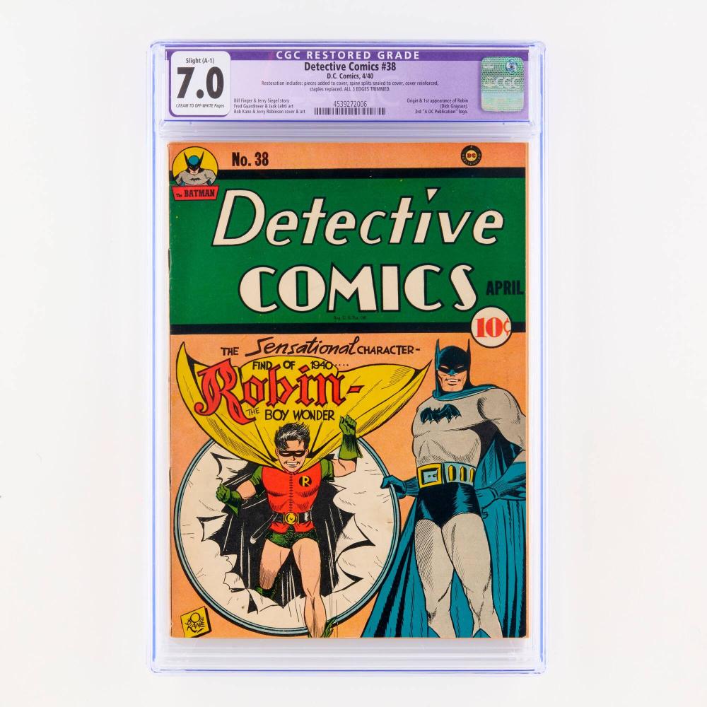 Auction comp photo: Detective Comics #38 CGC 7.0 (Landry Pop Auctions lot 199)