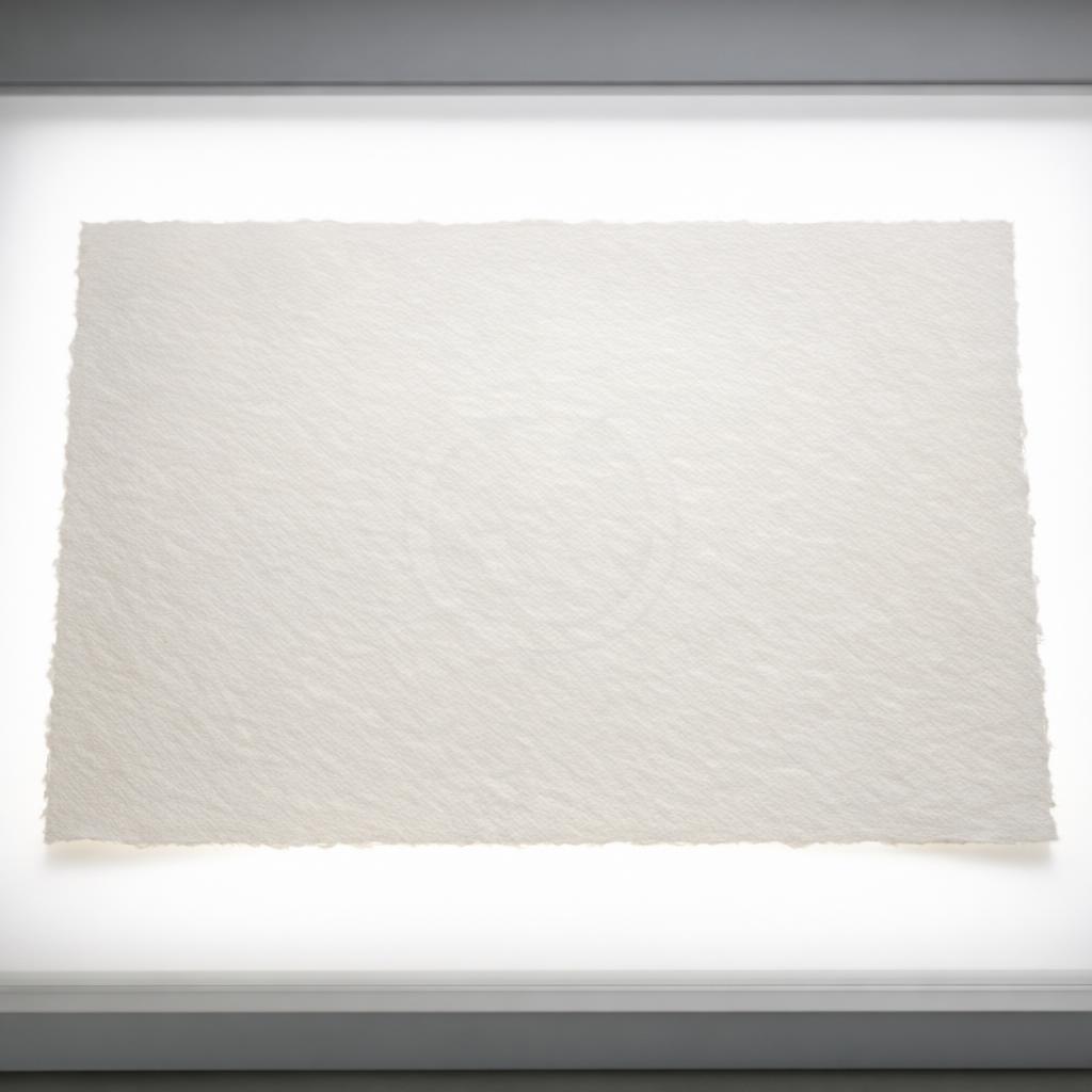 Backlit paper showing a subtle watermark