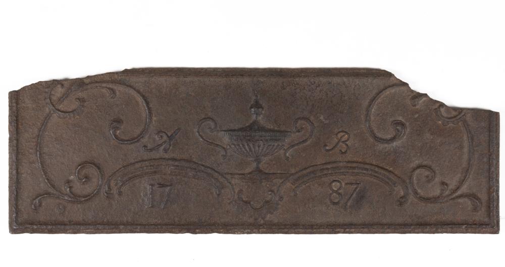 Auction comp thumbnail for SHENANDOAH VALLEY OF VIRGINIA CAST-IRON STOVE PLATE FRAGMENT (Jeffrey S. Evans & Associates, Lot 2100)