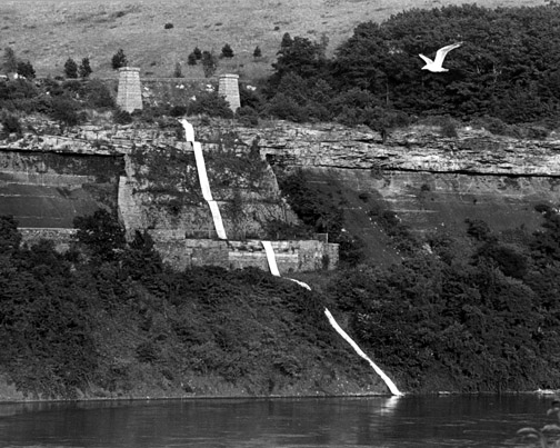 Michelle Stuart Niagara Gorge Path Relocated scroll at Artpark, used as context for Niagara Chart Book authentication