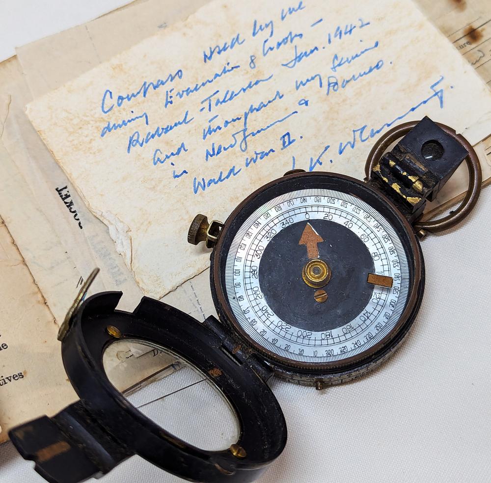 Auction comp thumbnail for WW2 Australian Mk.9 prismatic field compass and soldier’s pay book attributed to NGX258 Major John Keith McCarthy, ‘Z’ Special Unit (JB Military Antiques, Lot 67)