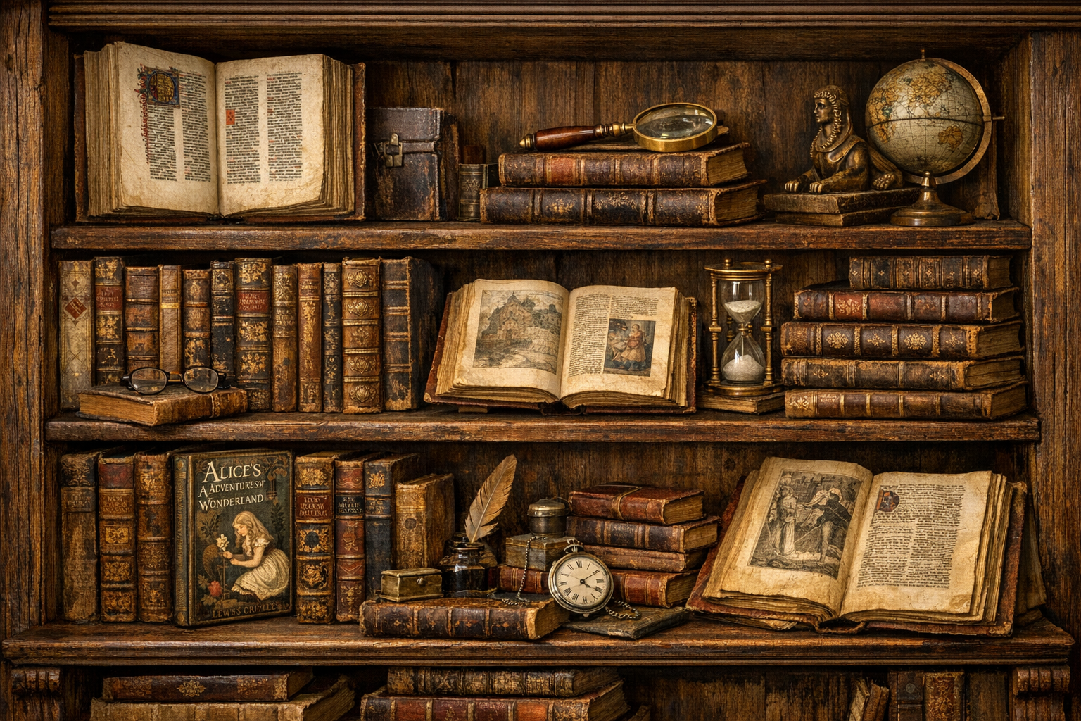 Generated reference image for documenting old book value factors, edition, binding, dust jacket, condition, and provenance