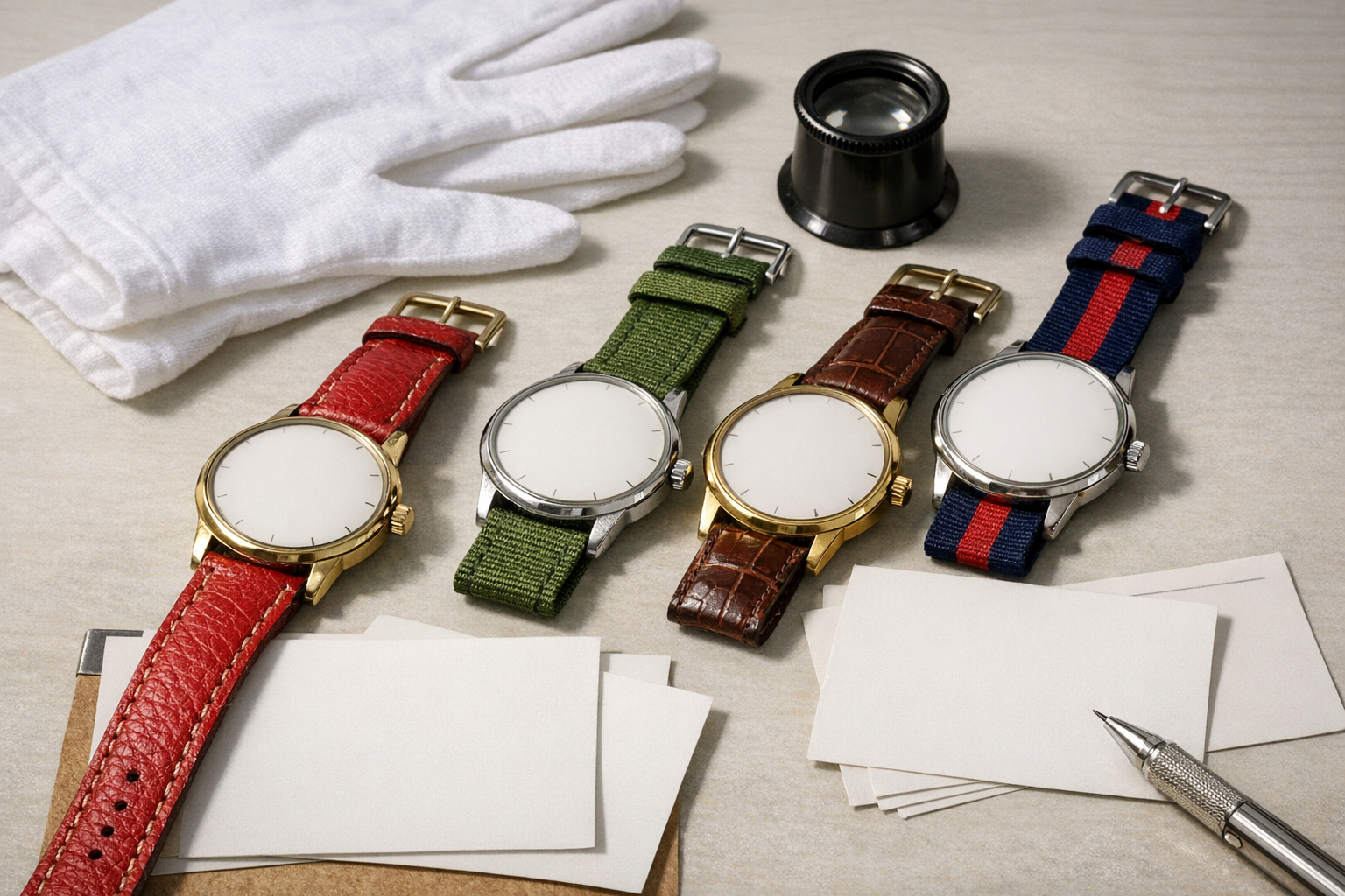Generated reference image for documenting old Disney watch value factors including character, maker, movement, case, dial, copyright marks, box, papers, originality, wear, and condition