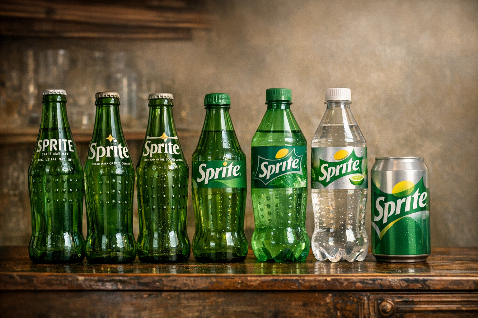Old Sprite bottles value reference with logo style, label, embossing, base codes, mold marks, glass color, closure, wear, and condition